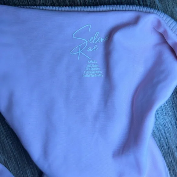 Selina Rae The Victoria One Piece Ribbed Swimsuit Bikini Bodysuit Ballet Pink - Picture 7 of 7